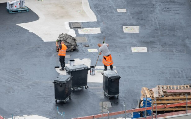 Flat commercial roofing Dayton Ohio - membrane roof installation